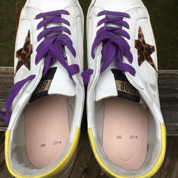 Golden Goose Superstar White Leather/Animalier NIB - Picture 8 of 9